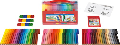 Kleurstiften Faber-Castell Connector assorti koffer à 60 stuks-2
