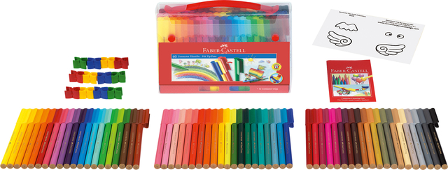 Kleurstiften Faber-Castell Connector assorti koffer à 60 stuks — Foto 2 van 2