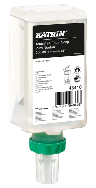 Handzeep Katrin Pure Neutral schuim touchfree 500ml 48410 afbeelding