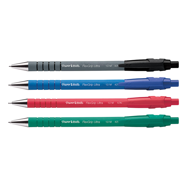 Balpen Paper Mate Flexgrip Ultra medium assorti blister 3+1 gratis — Foto 2 van 2