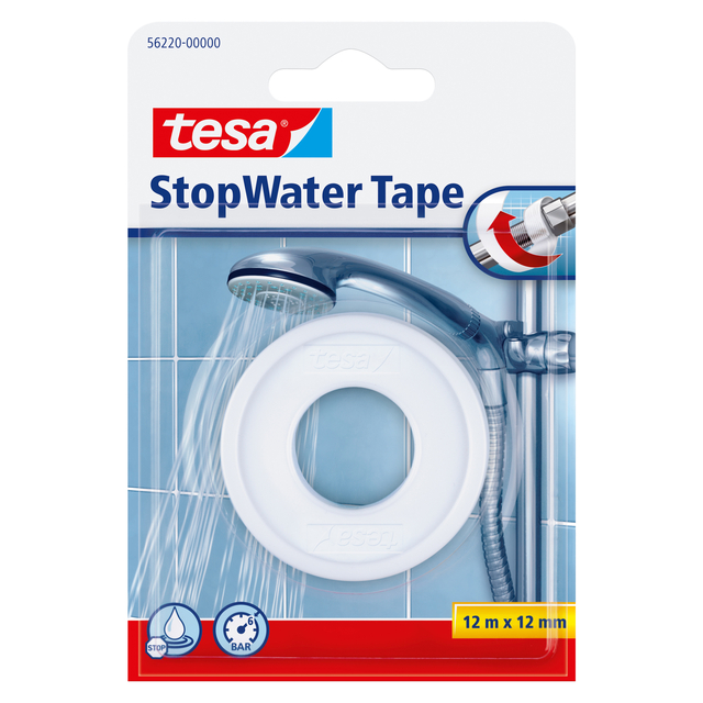 Reparatietape tesa® StopWater 12mx12mm wit afbeelding