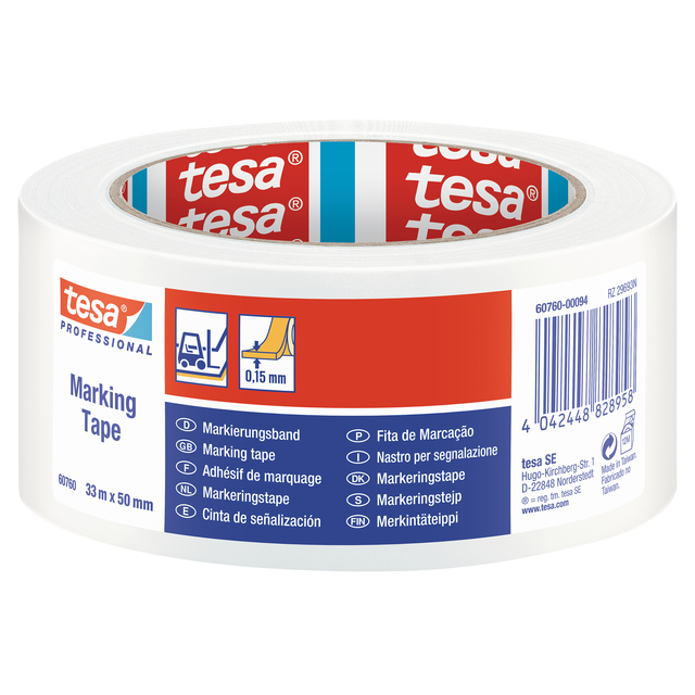 Markeringstape tesa® Professional 60760 PV1 50mmx33m wit afbeelding