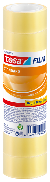 Plakband tesafilm® Standaard 10mx19mm transparant 8 rollen afbeelding