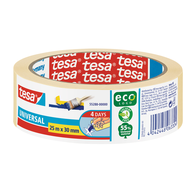 Afplaktape tesa® Economy 30mmx25m geel afbeelding