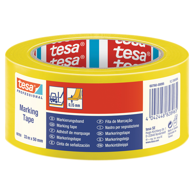 Markeringstape tesa® Professional 60760 PV1 50mmx33m geel afbeelding