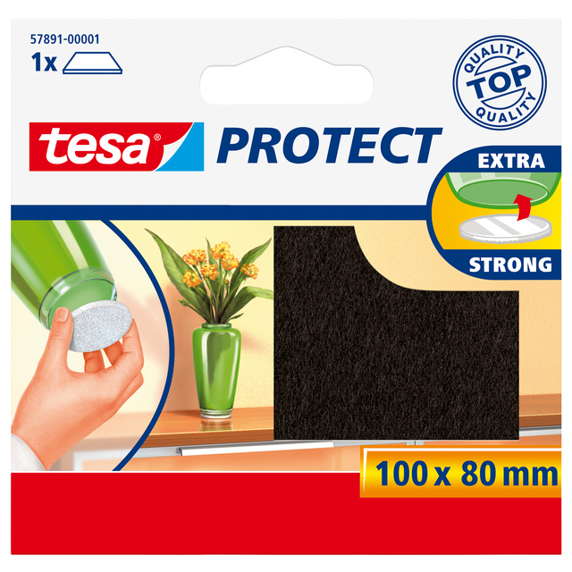 Beschermvilt tesa® Protect anti-kras 80x100mm bruin afbeelding