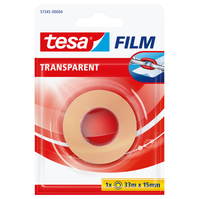 Plakband tesafilm® 33mx15mm Transparant blister afbeelding
