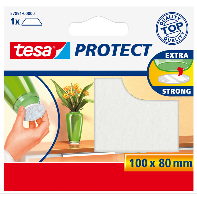 Beschermvilt tesa® Protect anti-kras 80mmx100mm wit afbeelding