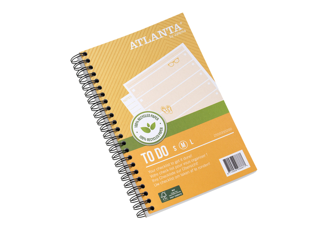 Things to do Djois Atlanta recycled papier Summer 195x125mm 100 vel 70gr geel 2 stuks afbeelding