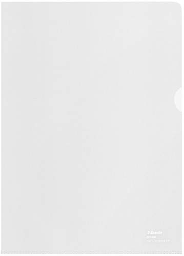 Insteekmap L-model Esselte A4 100% gerecycled 0.10mm transparant 100 stuks