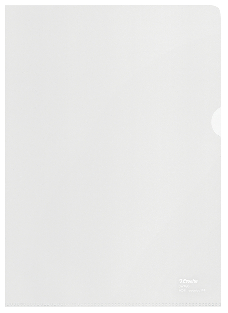 Insteekmap L-model Esselte A4 100% gerecycled 0.10mm transparant 100 stuks afbeelding