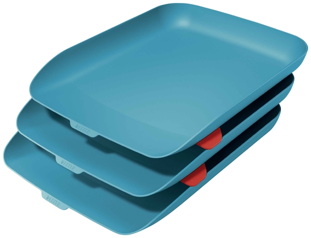 Brievenbak Leitz Cosy set van 3 A4 sereen blauw afbeelding