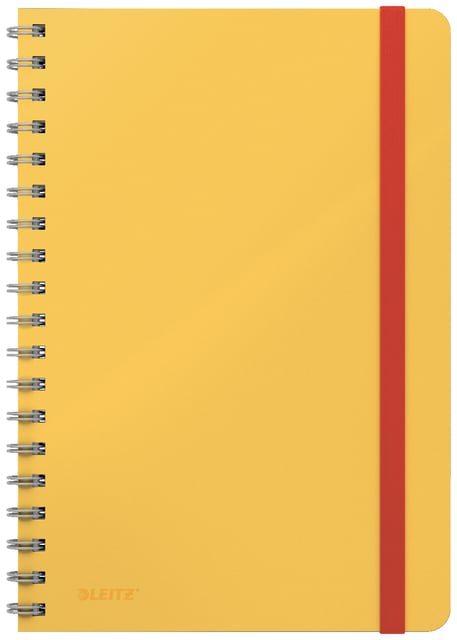 Notitieboek Leitz Cosy B5 160blz 100gr spiraal lijn geel afbeelding