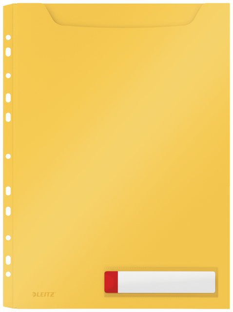 Insteekmap U-model Leitz Cosy harmonica A4 met perforatiestrip PP geel afbeelding