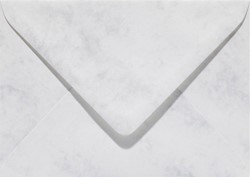 Envelop Papicolor EA5 156x220mm marmer grijswit pak à 6 stuks