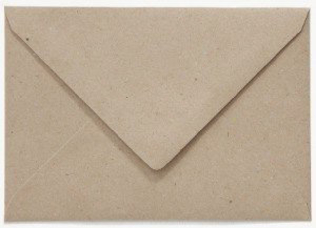 Envelop Papicolor EA5 156x220mm recycled fluting kraft grijs pak à 6 stuks afbeelding