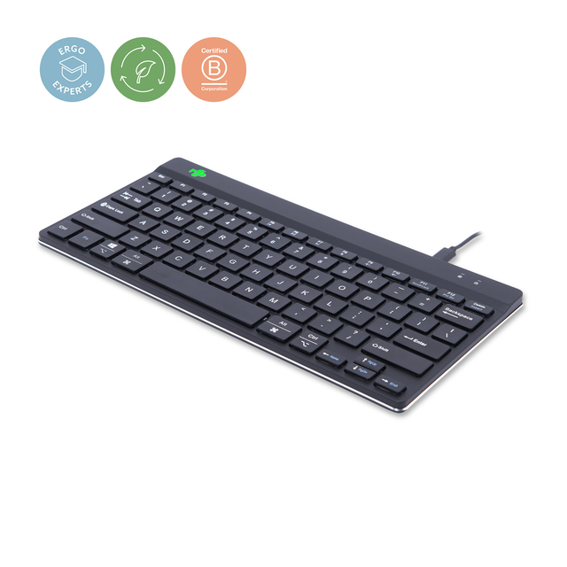 Toetsenbord R-Go Ergonomisch Compact Break QWERTY zwart afbeelding