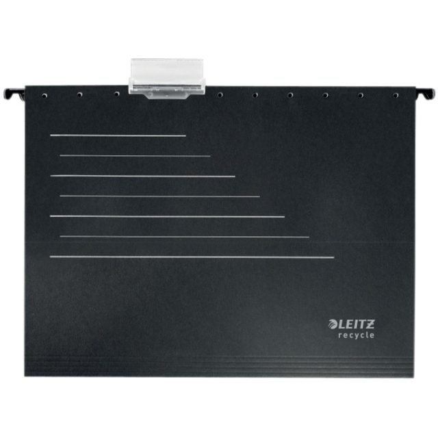 Hangmap Leitz Alpha Recycle A4 verticaal V-bodem zwart afbeelding