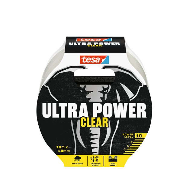 Reparatietape tesa Ultra Power Clear repair 10mx48mm transparant afbeelding