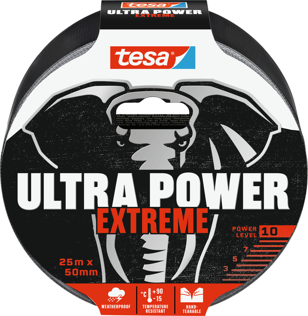 Reparatietape tesa Ultra Power Extreme repair 25mx50mm zwart afbeelding