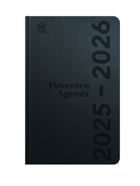 Schoolagenda 2025-2026 Ryam docent DeLuxe 7dagen/2pagina&apos;s zwart afbeelding