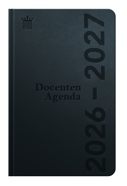 Schoolagenda 2026-2027 Ryam docent DeLuxe 7dagen/2pagina's zwart afbeelding