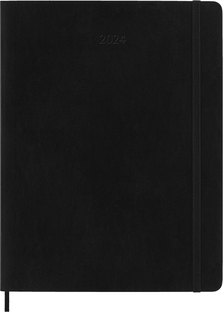 Agenda 2024 Moleskine 12M Planner Weekly 7dag/1pagina extra large 190x250mm soft cover black — Foto 2 van 2