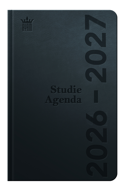 Schoolagenda 2026-2027 Ryam Studie DeLuxe 7dagen/2pagina's zwart afbeelding