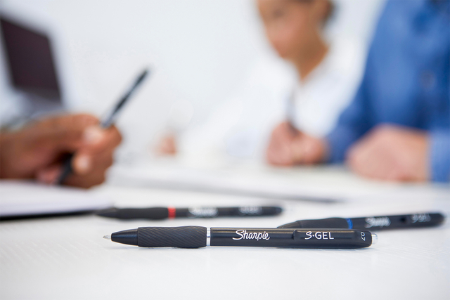 Gelschrijver Sharpie S-gel medium zwart blister à 3 stuks — Foto 2 van 2