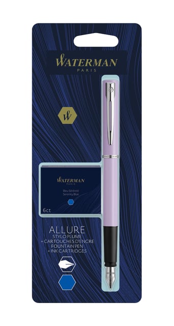 Vulpen Waterman Allure assorti pastel + inktpatronen Blauw afbeelding