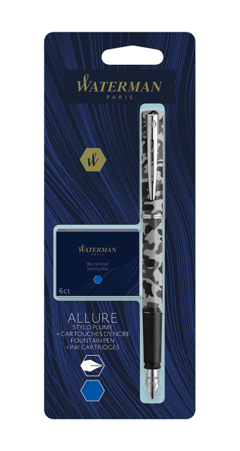 Vulpen Waterman Allure F camouflage en inktpatr blauw afbeelding