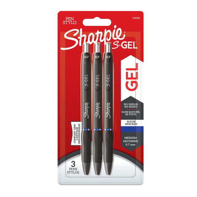 Gelschrijver Sharpie S-gel medium blauw blister à 3 stuks afbeelding