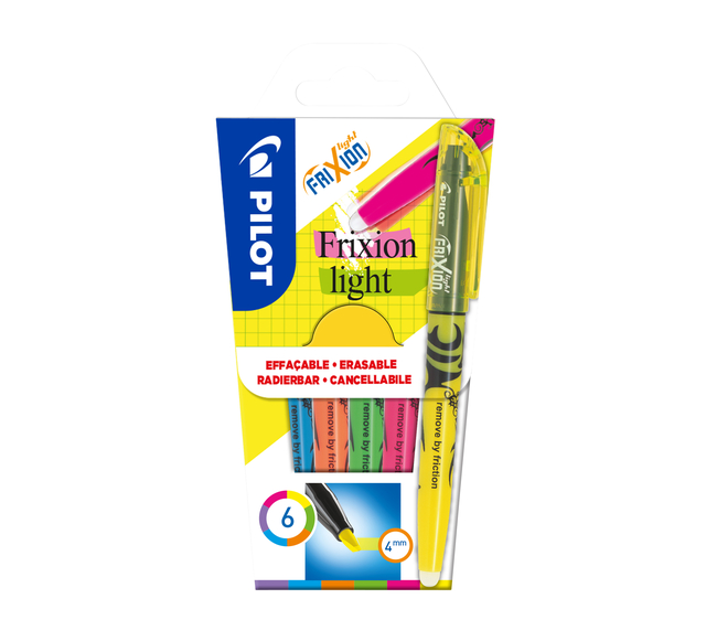 Markeerstift PILOT friXion light assorti set à 6 stuks afbeelding