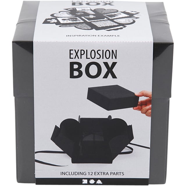 Explosion box Creativ Company 12x12x12cm zwart afbeelding