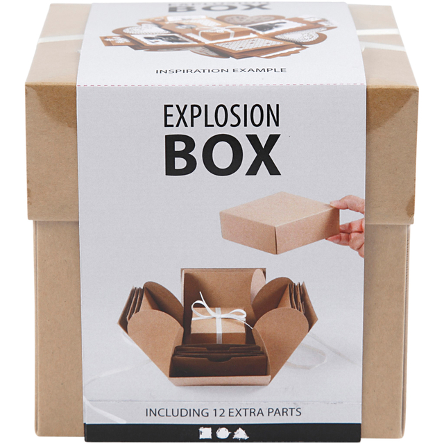 Explosion box Creativ Company 12x12x12cm naturel afbeelding