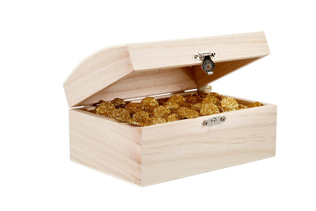 Schatkist Creativ Company 16.5x11x8.55cm hout — Foto 2 van 2
