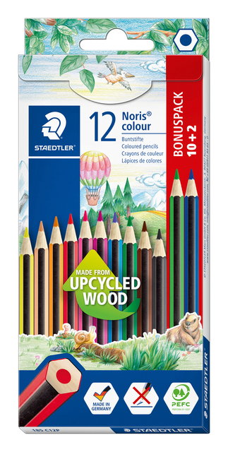 Kleurpotlood Noris 185 set à 10+2 kleuren gratis afbeelding