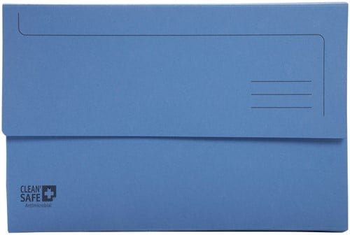 Pocketmap Exacompta Clean'Safe A4 400gr blauw 5 stuks