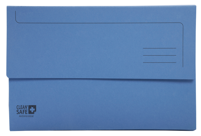 Pocketmap Exacompta Clean&apos;Safe A4 400gr blauw 5 stuks afbeelding