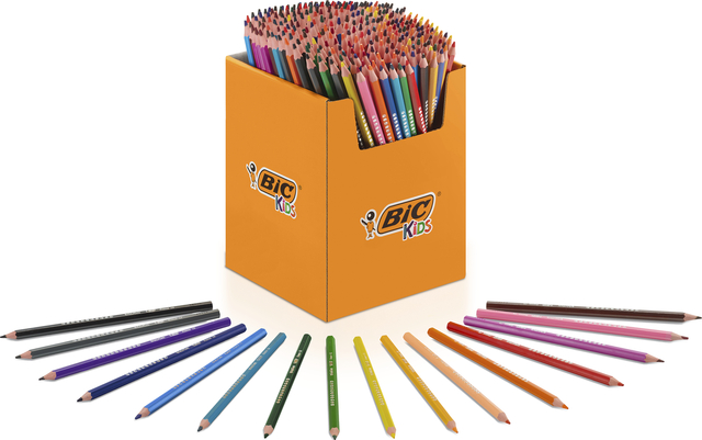 Kleurpotloden BicKids Evolution ecolutions assorti schoolbox à 288 stuks