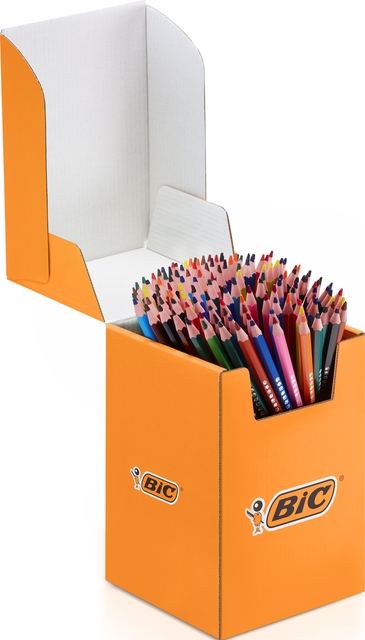 Kleurpotloden BicKids Evolution ecolutions assorti schoolbox à 144 stuks