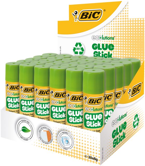 Lijmstift Bic ecolutions 8gr doos à 20+10 gratis afbeelding