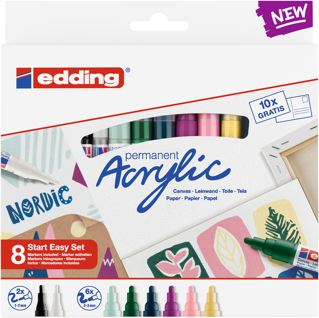 Acrylmarker edding starterskit klein Scandinavisch afbeelding