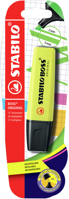 Markeerstift STABILO BOSS Original 70/24 geel blister à 1 stuk afbeelding