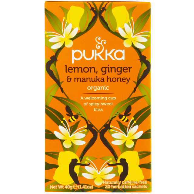 Thee Pukka lemon ginger & manuka honey 20 zakjes afbeelding