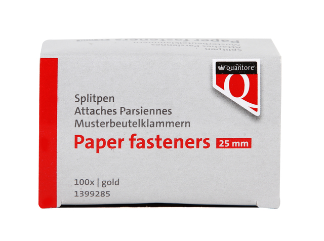 Splitpen Quantore 25mm 100 stuks goud afbeelding