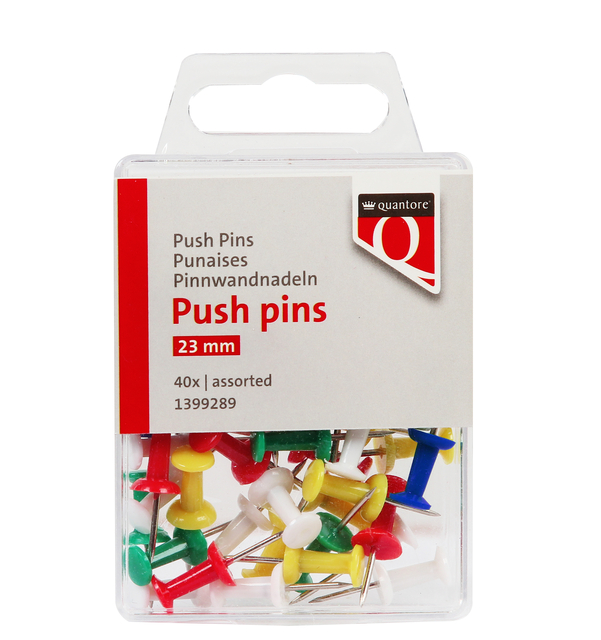 Push pins Quantore 40 stuks assorti afbeelding