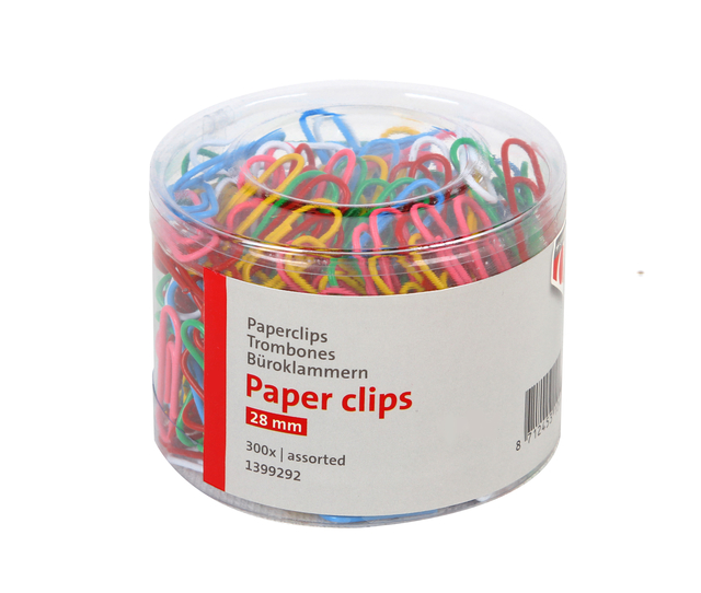 Paperclip Quantore 28mm 300 stuks assorti afbeelding