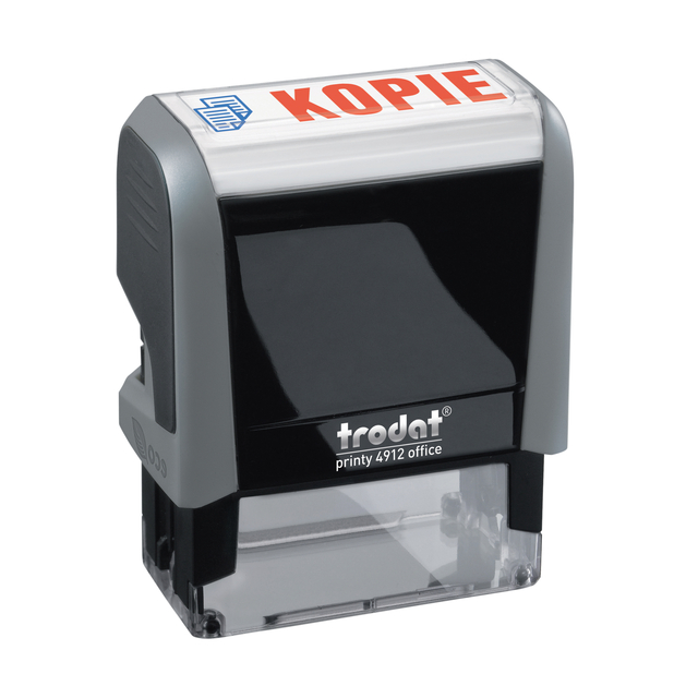 Tekststempel Trodat Printy 4912 Office kopie grijs afbeelding