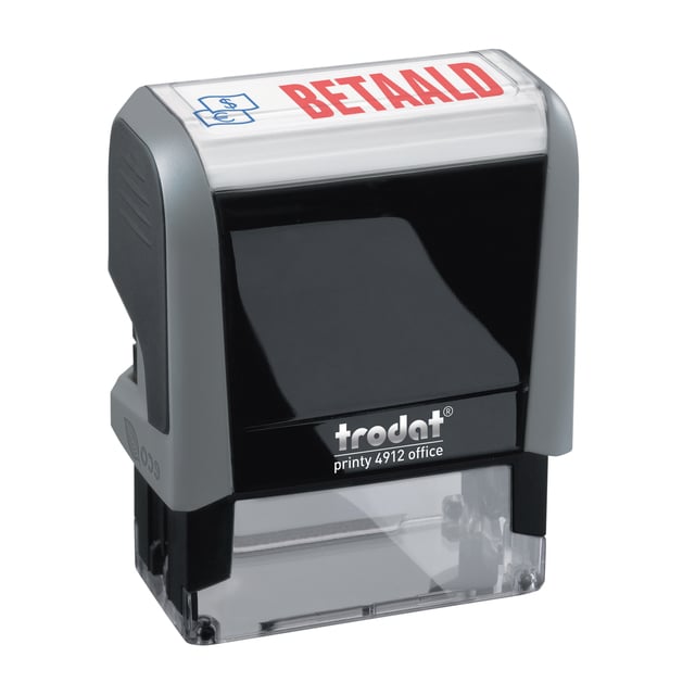 Tekststempel Trodat Printy 4912 Office betaald grijs afbeelding